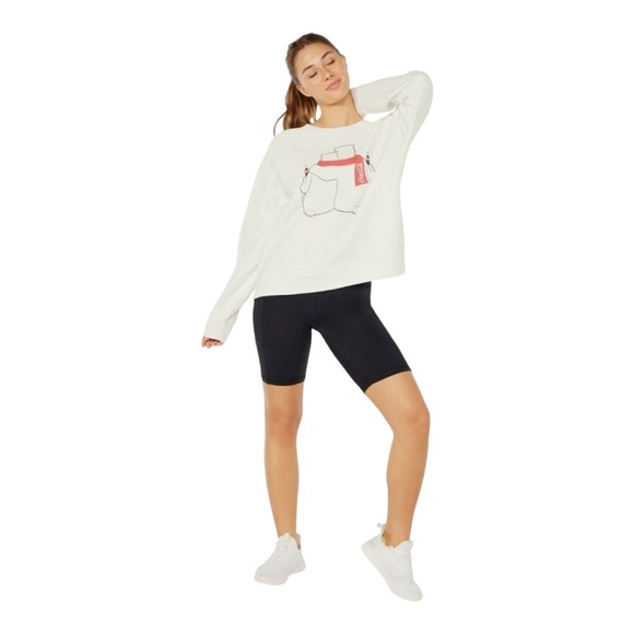 Wildfox x Coca-Cola Polar Friends Sommers Sweater in Vanilla Women Size XL NWT - Picture 4 of 11